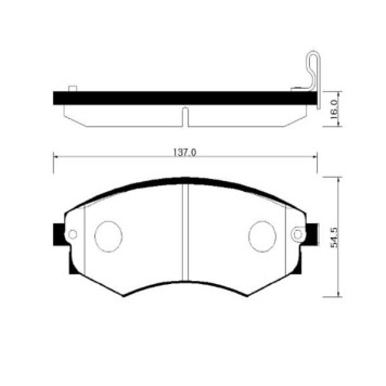 Колодки тормозные SSANGYONG Korando (97-),Rexton (01-) HYUNDAI Sonata (-98) передние (4шт.) <b>HSB HP4004</b>-1