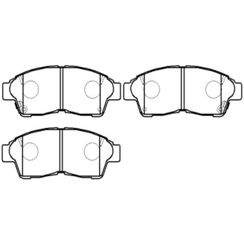 Колодки тормозные дисковые передн TOYOTA: CAMRY 91-01, CARINA E 91-01, COROLLA 92-00, PICNIC 96-01, RAV 4 94-00 <b>HSB HP5001</b>