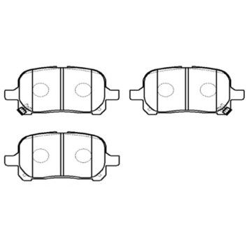 Колодки тормозные дисковые передн LEXUS: ES300 96-02, RX300 99-02  TOYOTA: AVALON 98-05, CAMRY 96-01, PREVIA 00-, SOLARA 99-03 <b>HSB HP5005</b>