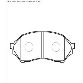 Колодки тормозные дисковые передн MAZDA: 323 F 98-04, PROTEGE 99-03 _ FORD: LAZER 99-01 <b>HSB HP5016</b>-1