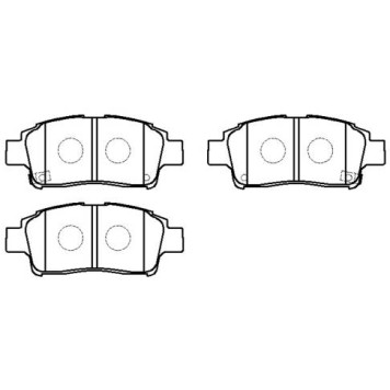 Колодки тормозные дисковые передн TOYOTA: YARIS, ECHO 99-03 <b>HSB HP5018</b>