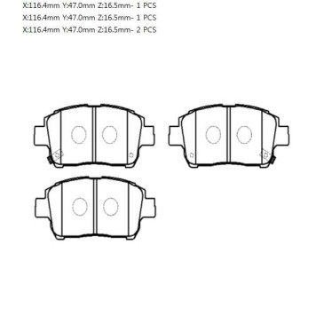 Колодки тормозные дисковые передн TOYOTA: CELICA 99-02, PIRIUS 00-09, YARIS 99-05, ECHO 01-05  SCION: XA 04-06, XB04-06 <b>HSB HP5019</b>-1