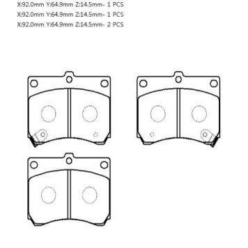 Колодки тормозные MAZDA 323,MX3 (89-98) передние (4шт.) <b>HSB HP5025</b>-1