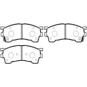 Колодки тормозные MAZDA 626 (92-02),Xedos 6,Premacy передние (4шт.) <b>HSB HP5026</b>