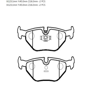 Колодки тормозные BMW E34E3646SAAB 9-5 задние к-т <b>HSB HP5032</b>-1