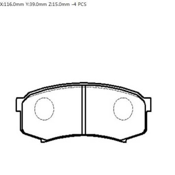 Колодки тормозные TOYOTA LAND CRUISER 80/90/100 90-09/MITSUBISHI PAJERO 07- задние к-т <b>HSB HP5037</b>-1