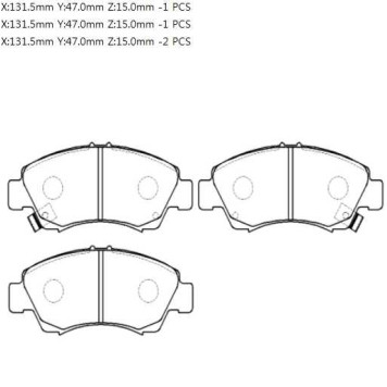 Колодки тормозные дисковые передн HONDA: JAZZ 02- <b>HSB HP5040</b>-1