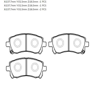 Колодки тормозные дисковые передн SUBARU: FORESTER 97-02, IMPREZA 96-04, LEGACY 96-03, OUTBACK 00-02 <b>HSB HP5044</b>-1