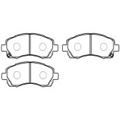 Колодки тормозные дисковые передн SUBARU: FORESTER 97-02, IMPREZA 94-02, LEGACY 96-02, OUTBACK 00-01 <b>HSB HP5045</b>