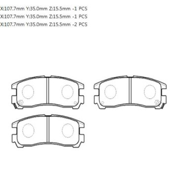 Колодки тормозные дисковые задн HYUNDAI: SANTAMO 99-01  MITSUBISHI: 3000 GT 92-99, ECLIPSE 95-99, GALANT 92-01 <b>HSB HP5051</b>-1