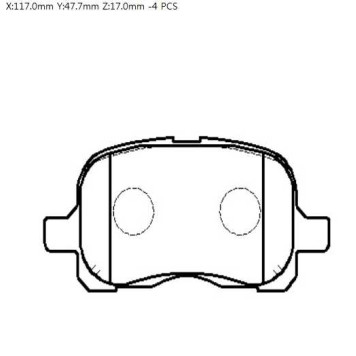 Колодки тормозные TOYOTA Corolla (97-02) (1.41.6) передние (4шт.) <b>HSB HP5052</b>-1
