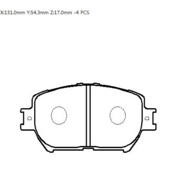 Колодки тормозные дисковые передн TOYOTA: CAMRY 01-06 <b>HSB HP5053</b>-1