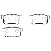 Колодки тормозные дисковые задн HONDA: ACCORD 91-07 RR <b>HSB HP5062</b>
