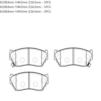 Колодки тормозные NISSAN Sunny (90-95) передние (4шт.) <b>HSB HP5067</b>-1