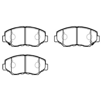 Колодки тормозные дисковые передн HONDA: ACCORD 03-07, CR-V 02-06, Element 03-09 <b>HSB HP5096</b>