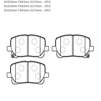 Колодки тормозные дисковые TOYOTA: COROLLA 03- _ M <b>HSB HP5097</b>-1