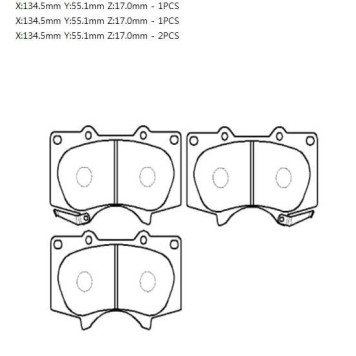 Колодки тормозные дисковые передн TOYOTA: LAND CRUISER (120) 02-  MITSUBISHI: PAJERO 06- <b>HSB HP5098</b>-1