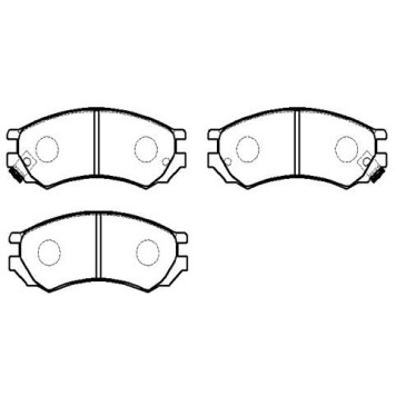 Колодки тормозные дисковые NISSAN BLUEBIRD U12, SU12 87.9- <b>HSB HP5102</b>