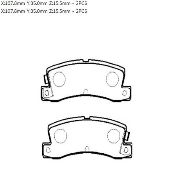 Колодки тормозные дисковые CHEVROLET NOVA 85- _ TOYOTA COROLLA COUPE (AE92) _ FX16 (AE82) 86- <b>HSB HP5121</b>-1