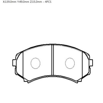 Колодки тормозные дисковые MITSUBISHI: PAJERO 97.8 <b>HSB HP5134</b>-1