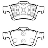 Колодки тормозные дисковые задн MAZDA: 3 04-  FORD Focus 03.10-  SAAB 9-3 02.9-03.12  подходит для VOLVO S40?, V50 04.1-  NISSAN Primera(P12, WP12) 02.3- <b>HSB HP5142</b>