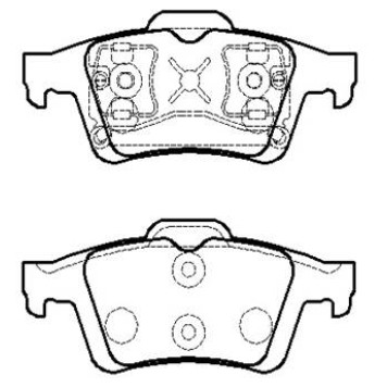 Колодки тормозные дисковые задн MAZDA: 3 04-  FORD Focus 03.10-  SAAB 9-3 02.9-03.12  подходит для VOLVO S40?, V50 04.1-  NISSAN Primera(P12, WP12) 02.3- <b>HSB HP5142</b>