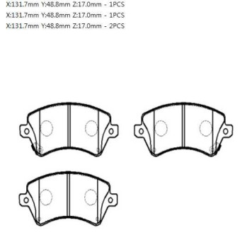 Колодки тормозные дисковые передн TOYOTA: COROLLA 01 -, COROLLA седан 02 -, COROLLA универсал 01 - <b>HSB HP5145</b>-1
