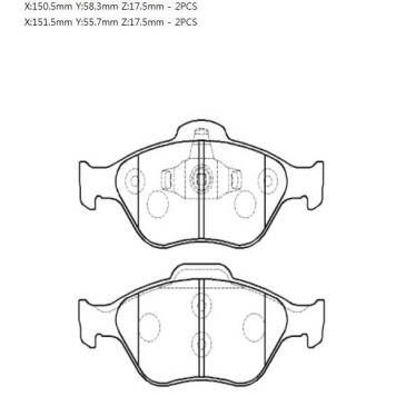 Колодки тормозные дисковые передн FORD: Fiesta 04-, MAZDA 2 03- <b>HSB HP5146</b>-1