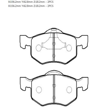 Колодки тормозные FORD Maverick (03-) MAZDA Tribute (00-) передние (4шт.) <b>HSB HP5155</b>-1