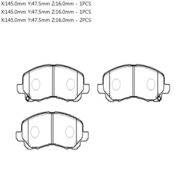 Колодки тормозные дисковые передн MITSUBISHI: LANCER VIII 03-, IX 08-, SPACE RUNNER 00-, ASX 10- <b>HSB HP5158</b>-1