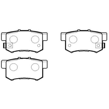 Колодки тормозные дисковые задн HONDA: ACCORD 90-05, CIVIC 01-05, CR-V 02-05 _ ACURA: TL 99-06 <b>HSB HP5164</b>