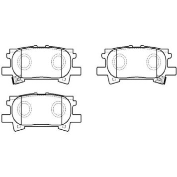 Колодки тормозные дисковые задн LEXUS: RX 03-  TOYOTA: HIGHLANDER 03-07 <b>HSB HP5165</b>