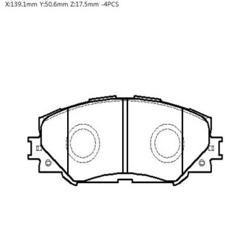 Колодки тормозные дисковые передн TOYOTA: RAV-4 2.4L(USA) 06- <b>HSB HP5176</b>-1