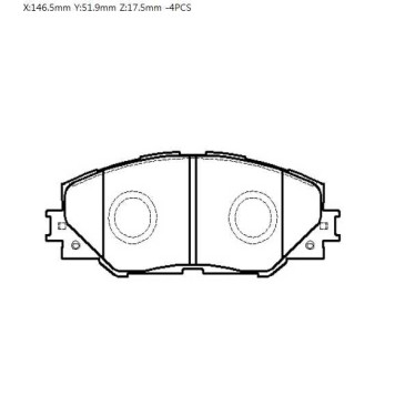 Колодки тормозные дисковые передн TOYOTA: RAV 4 III 05 - <b>HSB HP5177</b>-1