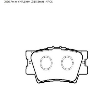 Колодки тормозные дисковые задн TOYOTA: CAMRY 06-, RAV 4 05- <b>HSB HP5178</b>-1