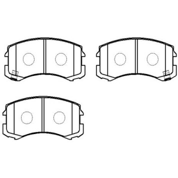 Колодки тормозные дисковые передн MITSUBISHI: LANCER VII 02-07 <b>HSB HP5183</b>