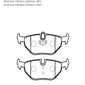 Колодки тормозные дисковые BMW: Serie 3 (E46), Z4 <b>HSB HP5184</b>-1