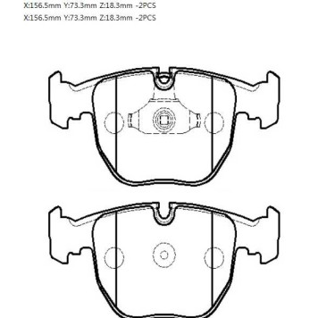 Колодки тормозные дисковые BMW 535,540 E39740 E38X5 95- передние к-т <b>HSB HP5187</b>-1