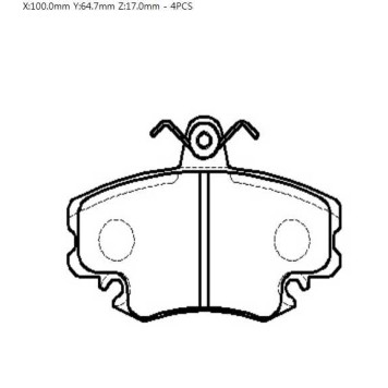 Колодки тормозные дисковые передн DACIA: LOGAN 04- _ RENAULT: CLIO 90-98, MEGANE 95-02, TWINGO 93-05 <b>HSB HP5197</b>-1