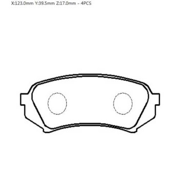 Колодки тормозные дисковые TOYOTA: LAND CRUISER (UZJ100) 98.1- _ LEXUS: LX470 (UZJ100) 98.1- <b>HSB HP5199</b>-1