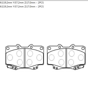 Колодки тормозные дисковые TOYOTA HILUX III 05- передние к-т <b>HSB HP5200</b>-1