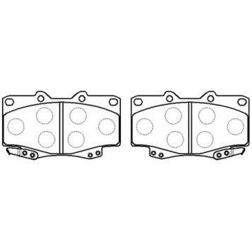 Колодки тормозные дисковые TOYOTA HILUX III 05- передние к-т <b>HSB HP5200</b>