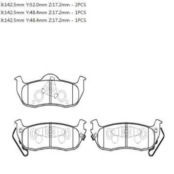 Колодки тормозные дисковые TOYOTA: ESTIMA 00-  Sienna 04- <b>HSB HP5208</b>-1