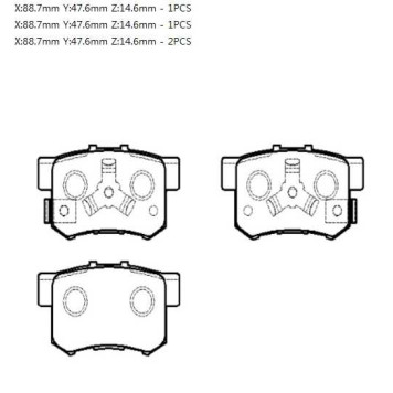 Колодки тормозные дисковые задн HONDA: CR-V 04.9- <b>HSB HP5209</b>-1