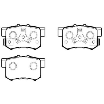 Колодки тормозные дисковые задн HONDA: CR-V 04.9- <b>HSB HP5209</b>