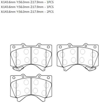 Колодки тормозные дисковые LEXUS: LX570  Toyota: Land Cruiser, Sequoia, Tundra <b>HSB HP5213</b>-1