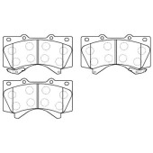 Колодки тормозные дисковые LEXUS: LX570  Toyota: Land Cruiser, Sequoia, Tundra <b>HSB HP5213</b>