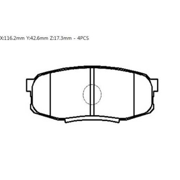 Колодки тормозные дисковые LEXUS: LX570  Toyota: Land Cruiser, Sequoia, Tundra <b>HSB HP5214</b>-1