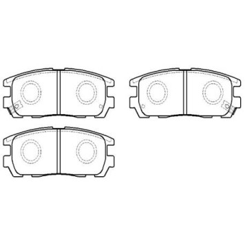 Колодки тормозные дисковые ISUZU: AMIGO 98.1-  RODEO 95.6- <b>HSB HP5219</b>