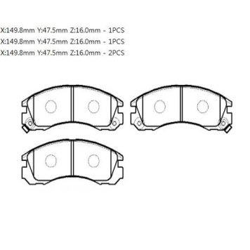 Колодки тормозные дисковые Diamante, Montero <b>HSB HP5229</b>-1